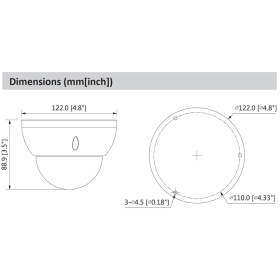 8 MP IP Dome-Kamera DAHUA mit Starlight, KI, Optischer Zoom, 40 m Nachtsicht