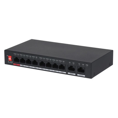 GOLIATH 8-Port PoE Switch | +2 Base-T/X Port | 10/100/1000 Mbps | Max 30W/Port | Gesamtleistung 96W