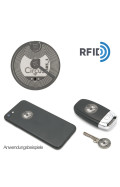 RFID Chip Sticker Aufkleber Selbstklebend für GOLIATH RFID Außenstationen, rund 23 mm, weiß