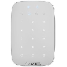 AJAX Funk-Bedienfeld mit Touch-Tastatur, RFID, Wei&szlig; | KeyPad Plus