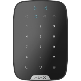 AJAX Funk-Bedienfeld mit Touch-Tastatur, RFID, Schwarz | KeyPad Plus