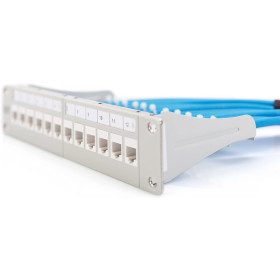 Patchpanel Modular - 10-Zoll - 12 Ports  1HE -...