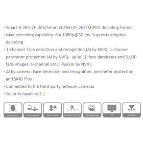 4 IP-Kameras NVR DAHUA mit KI, Gesichtserkennung, 12 MP Aufl&ouml;sung