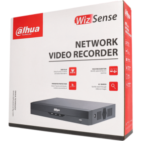 NVR IP-Rekorder DAHUA mit KI, 4 Kameras, 12 MP Aufl&ouml;sung, WizSense