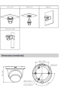 5 MP IP Turret-Kamera DAHUA mit Farb-Nachtsicht, Mikrofon, KI und SMD Plus