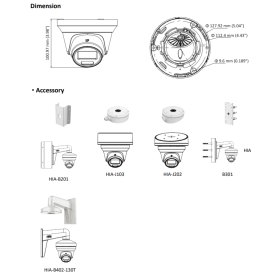 2 MP 4-in-1 (CVI, TVI, AHD, Analog) Turret-Kamera HIKVISION mit 40 m Farb-Nachtsicht