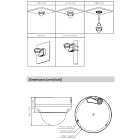 8 MP IP Dome-Kamera DAHUA mit KI Gesichtserkennung, Mikrofon und 50 m Nachtsicht