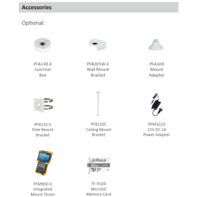 2 MP IP Turret-Kamera DAHUA mit Mikrofon, KI und 30 m Nachtsicht, SMD Plus