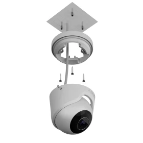5 MP IP Turret-Kamera AJAX mit KI, Mikrofon und 35 m Nachtsicht. Wei&szlig;