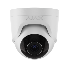 5 MP IP Turret-Kamera AJAX mit KI, Mikrofon und 35 m Nachtsicht. Wei&szlig; 4 mm - Sichtwinkel von 75&deg; bis 85&deg;