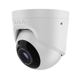 5 MP IP Turret-Kamera AJAX mit KI, Mikrofon und 35 m Nachtsicht. Wei&szlig; 4 mm - Sichtwinkel von 75&deg; bis 85&deg;