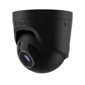 5 MP IP Turret-Kamera AJAX mit KI, Mikrofon und 35 m Nachtsicht. Schwarz 2.8 mm - Sichtwinkel von 100&deg; bis 110&deg;