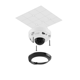 8 MP IP Dome-Kamera AJAX mit KI, Mikrofon und 15 m Nachtsicht. Schwarz 4 mm - Sichtwinkel von 75&deg; bis 85&deg;