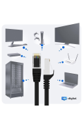 CAT.7 Patchkabel S/FTP PIMF SCHWARZ 3m