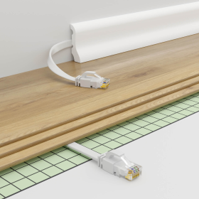 CAT.6 FLACH Patchkabel WEISS 5m