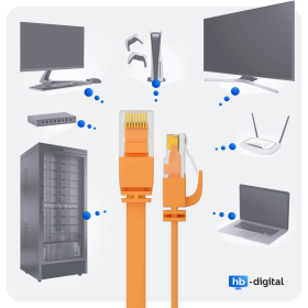 CAT.6 FLACH Patchkabel GELB 0,25m