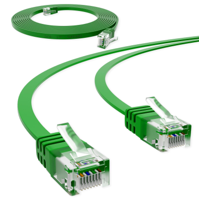 CAT.6 FLACH Patchkabel GRÜN 0,5m