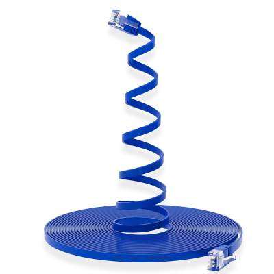 CAT.6 FLACH Patchkabel BLAU 10m