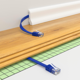 CAT.6 FLACH Patchkabel BLAU 10m