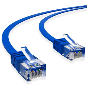 CAT.6 FLACH Patchkabel BLAU 10m
