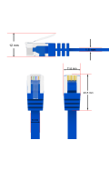 CAT.6 FLACH Patchkabel BLAU 10m
