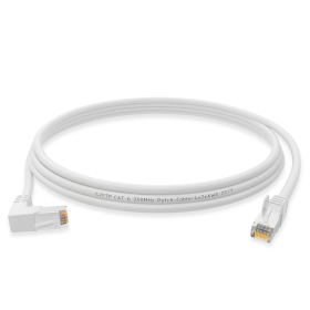 CAT.6 Winkel Patchkabel WEISS 3m