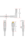 CAT.6 Winkel Patchkabel WEISS 3m