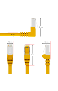 CAT.6 Winkel Patchkabel GELB 15m