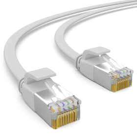 CAT.7 FLACH Patchkabel WEISS 3m