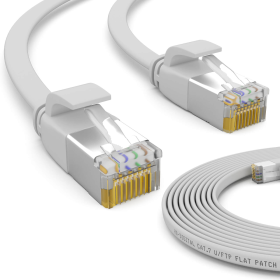 CAT.7 FLACH Patchkabel WEISS 7,5m
