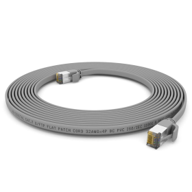CAT.7 FLACH Patchkabel GRAU 1m