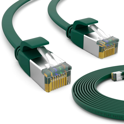 CAT.7 FLACH Patchkabel GRÜN 10m