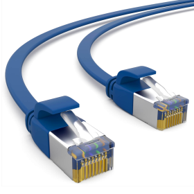 CAT.7 FLACH Patchkabel BLAU 15m