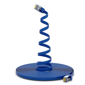CAT.7 FLACH Patchkabel BLAU 15m