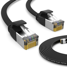 CAT.7 FLACH Patchkabel SCHWARZ 3m