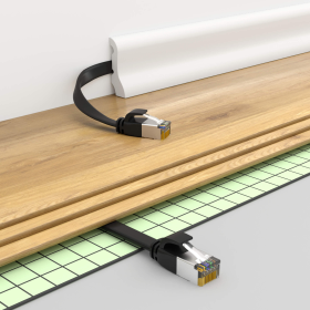 CAT.7 FLACH Patchkabel SCHWARZ 3m