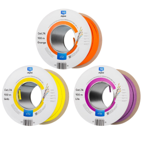 Verlegekabel Cat7a (Simplex) GELB 100m