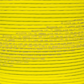Verlegekabel Cat7a (Simplex) GELB 100m