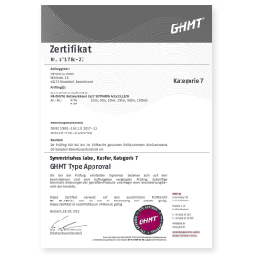 CAT.7 Duplex Verlegekabel, GELB 100m