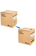 CAT.7 Duplex Verlegekabel, GELB 100m