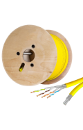 CAT.7 Duplex Verlegekabel, GELB 250m