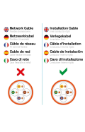 CAT.7 Duplex Verlegekabel, ORANGE 250m