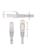 CAT.6 Patchkabel S/FTP WEISS 0,25m