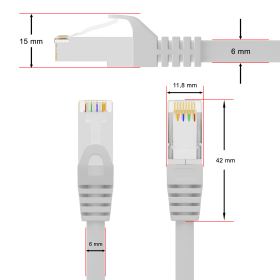 CAT.6 Patchkabel S/FTP WEISS 3m