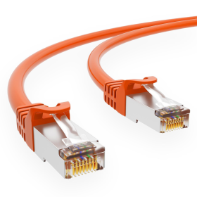 CAT.6 Patchkabel S/FTP ORANGE 0,5m