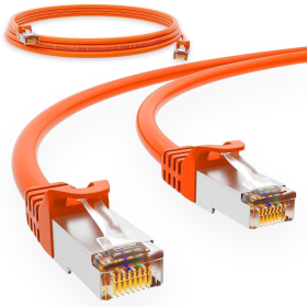 CAT.6 Patchkabel S/FTP ORANGE 1m