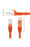 CAT.6 Patchkabel S/FTP ORANGE 1m