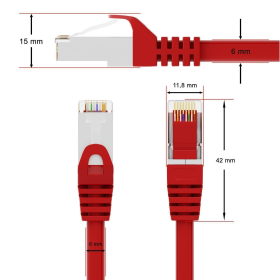 CAT.6 Patchkabel S/FTP ROT 0,25m