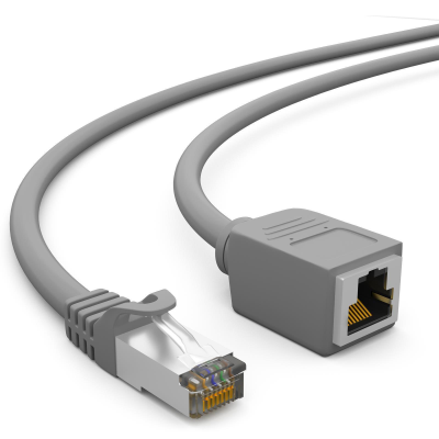 RJ45 Patchkabelverlängerung Grau 1m