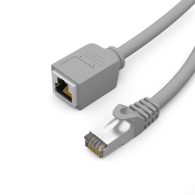 RJ45 Patchkabelverl&auml;ngerung Grau 1m